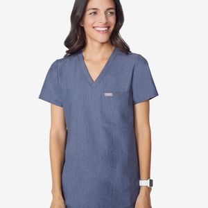 Figs denim scrub set